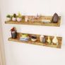 Display Shelf 2 pcs Solid Wood Wall-Mounted Image 3