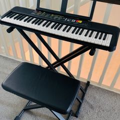 Yamaha PSR-F52 digital keyboard, stand and stool - all in one bundle - near new!