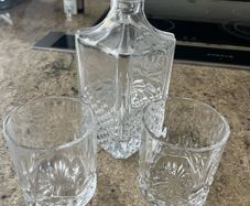 glass Descartes and 2 glasses set