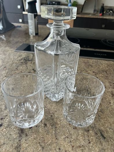 glass Descartes and 2 glasses set