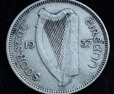 Ireland - 1937 - Shilling - Bull - Silver - KM.6 - [2757]