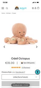 New JELLYCAT Little Maya Octopus