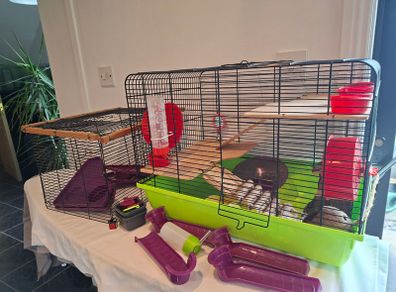 Hamster Cage and Accessories Bundle