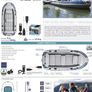 5 persons Inflatable Boat - 366 x 168 x 43 cm - 4 Pieces - Multicolor Image 3