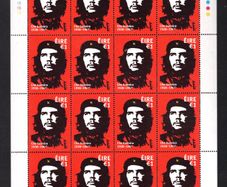 2017 Ireland The 50th Anniversary of the Death of Che Guevara, 1928-1967 Commemorative Stamp Sheetlet Plate 1A1A1A1A Mint Never Hinged (MNH)