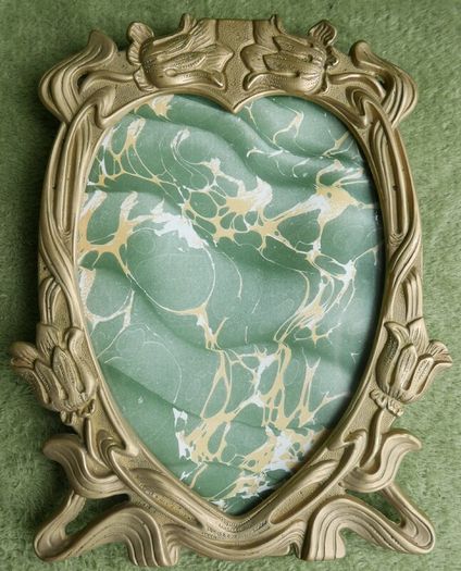 Vintage Botanical Brass Photo Frame