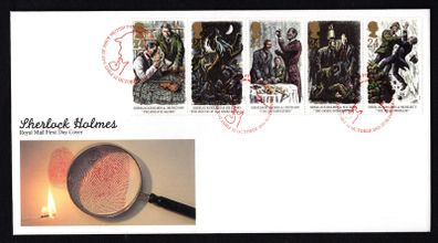 1993 Great Britain Sherlock Holmes Commemorative Stamps Royal Mail Addressed First Day Cover (FDC)