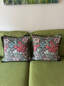 William Morris at Home fringed cushions