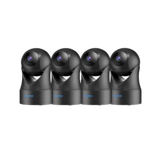 Owltron 4pcs Indoor Pan/Tilt Security Camera 2K, Smart Cam for Home Security with Motion Detection, 2.4G WiFi with Phone APP, Baby/Pet Camera with IR Night Vision & Two Way Talk