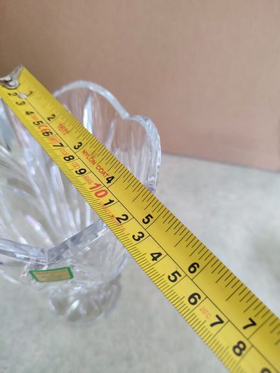 Waterford Marquis Crystal 8 inches Canterbury Vase Scalloped Edge  made in Poland.