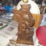 Hand Carved Wooden Table Lamp featuring a detailed Chinese Dragon. Carved Hardwood or Teak. Asian, dating from the Early to mid 20th century. postage available or collection Image 4
