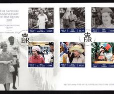 2017 Isle of Man The Sapphire Anniversary of HM Queen Elizabeth II Commemorative Stamps First Day Cover (FDC)