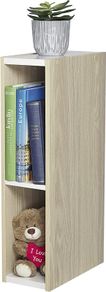 Iris Ohyama, Bookcase/2-Tier Cabinet Shelf/Side furniture/Space Saving Shelf, Modular,Adjustable shelf height 3.2 cm, Office, Living Room - Space Saving Shelf - UB-6015 - Light Brown