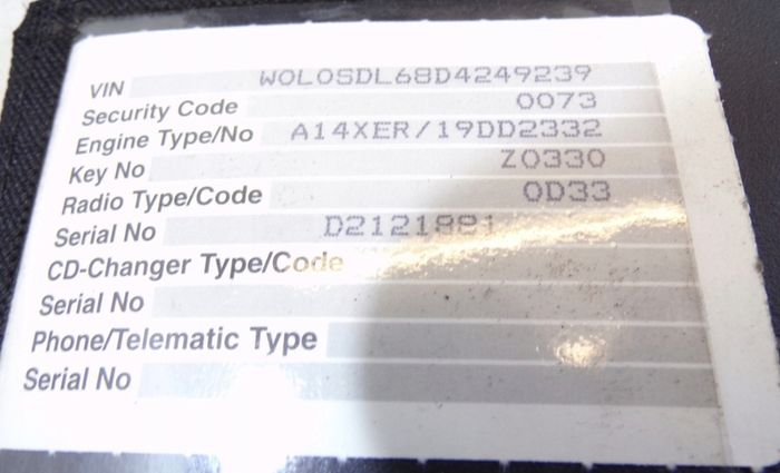 Opel Corsa D radio