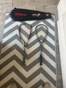 2 Squash Racquets + Wilson Hammer 155 Cover