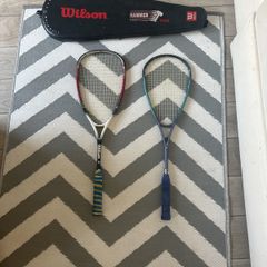 2 Squash Racquets + Wilson Hammer 155 Cover