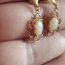 9ct Vintage Gold Opal Pendant Earrings. Image 5