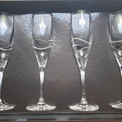 Denby Wave Champaign Crystal Glass Set - Discontinued