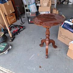 mahogany plant stand