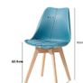 Set of 4 Scandinavian Dining Chairs, Upholstered Chairs with Beech Wood Legs for Dining Room, Living Room, Bedroom, Kitchen Image 3