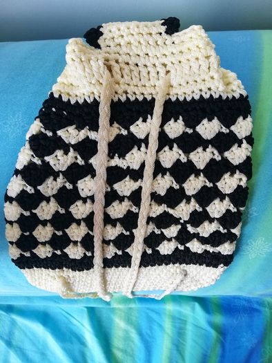 Handmade crochet backpack
