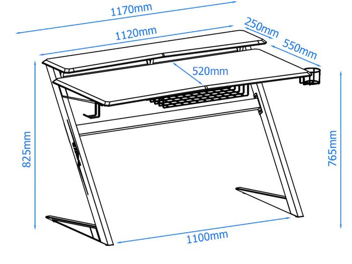 Alphason Aries Gaming Desk - Aw9210