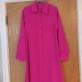 Cerise Pink Shirt Dress With A Selt Tie Belt.  S. 12. New. Image 2