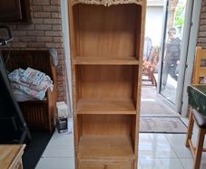 limed oak shelves and wall unit