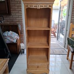 limed oak shelves and wall unit