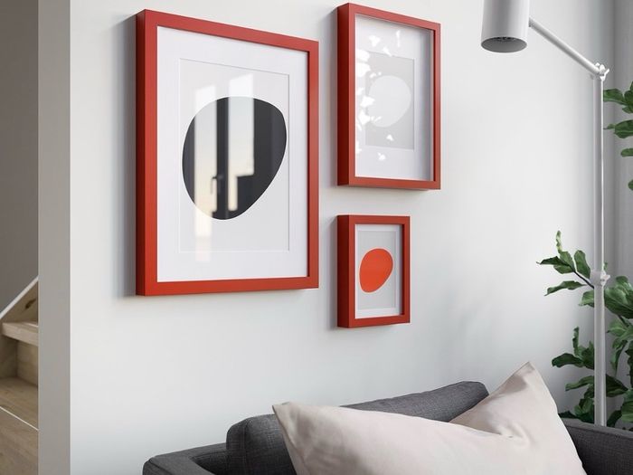 Set Of Ikea Rodalm Frames  X 4 Red