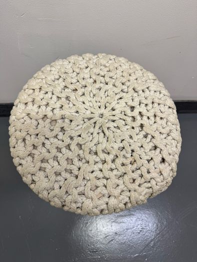 Stool with white knitted seat - 59cm