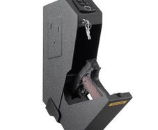 Handgun Safe Box Fingerprint Pistol Gun Safes Gun Storage Case Handgun Holder Quick Access Security Lock Key Vault