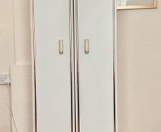 White with Gold trim Standalone Wardrobe