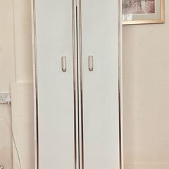 White with Gold trim Standalone Wardrobe