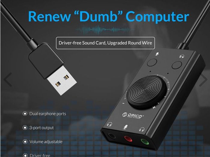 Orico SC2 USB External Sound Card Windows Mac Linux