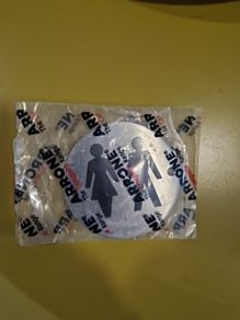 Toilet sign stainless incl 2 screws