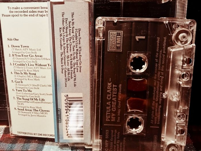 1988. Petula Clark. My Greatest . Cassette Tape.