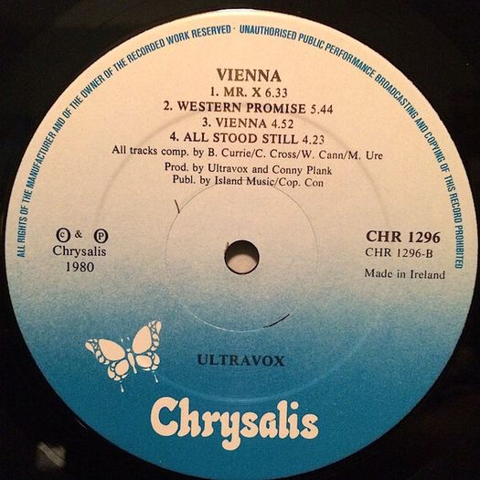 Ultravox   Vienna Irish pressing