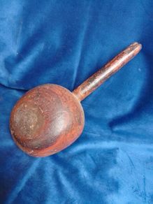 antique lignum vitae wooden saddlers mallet