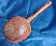 antique lignum vitae wooden saddlers mallet