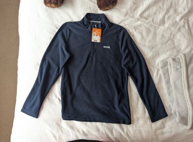 Regatta navy quarter zip fleece