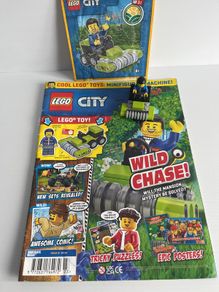 LEGO CITY magazine with minifigure and lawnmower