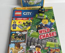 LEGO CITY magazine with minifigure and lawnmower