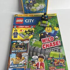 LEGO CITY magazine with minifigure and lawnmower
