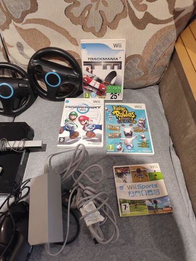 Wii Bundle with Sports, Mario Kart, Steering wheels, Sports accessories
