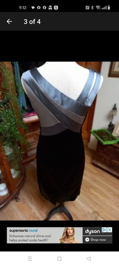 Ladies JAX Black and grey fitted dress, fully lined. Beautiful quality.