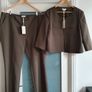 Linea Utility chic khaki jacket and trouser suit - Sz 22  - Bnwt Rrp 140 euros Image 2