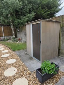 5ft x4ft Arrow Galvanized Steel Storage Shed - Easy Removal (Not Anchored)
