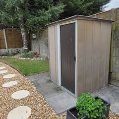 5ft x4ft Arrow Galvanized Steel Storage Shed - Easy Removal (Not Anchored)