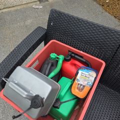 5 litter fuel cans and tow strap